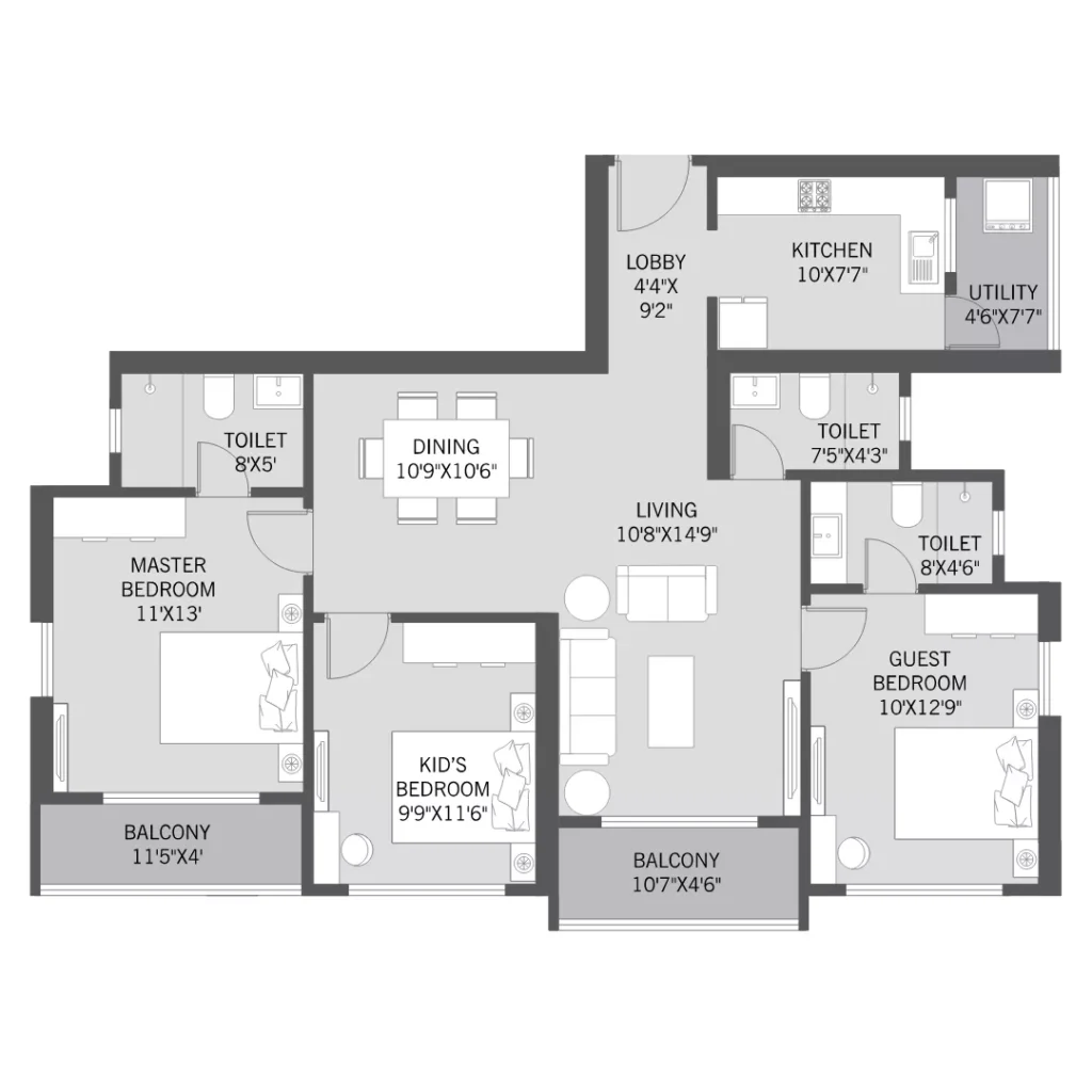 Platinum Marvelle Balewadi 3 BHK